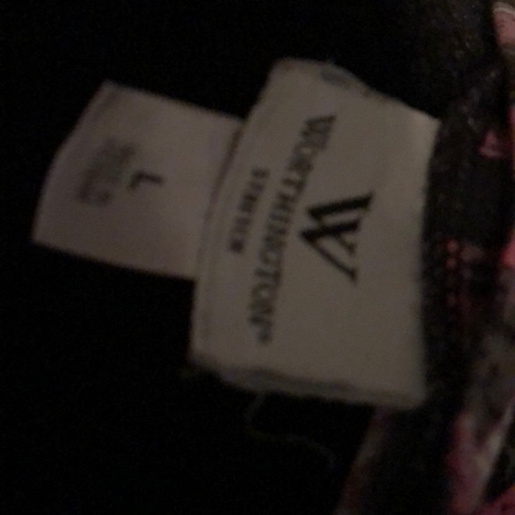 Pink &black Blouse 👚 size large by Worthington - Picture 5 of 5